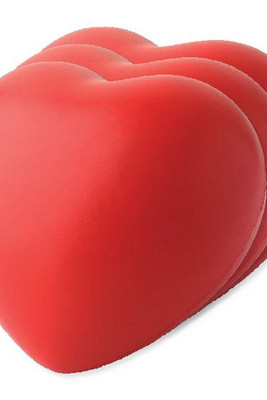 Pack of 30 GiftRetail IT3459 - LOVY Stress Relief Heart-Shaped PU Foam Squeeze Toy