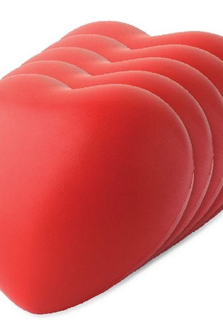 Pack of 50 GiftRetail IT3459 - LOVY Stress Relief Heart-Shaped PU Foam Squeeze Toy