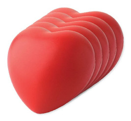 Пакет от 50 GiftRetail IT3459 - LOVY Stress Relief Heart-Shaped PU Foam Squeeze Toy