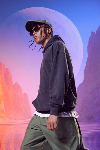 AWDIS JH180 - Distressed effect hoodie