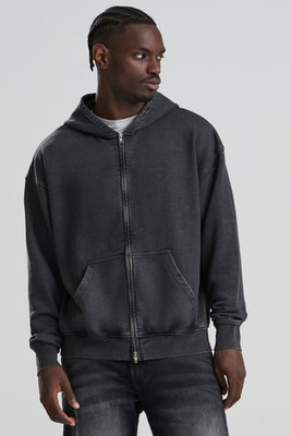 AWDIS JH185 - Washed-effect zip-up hoodie