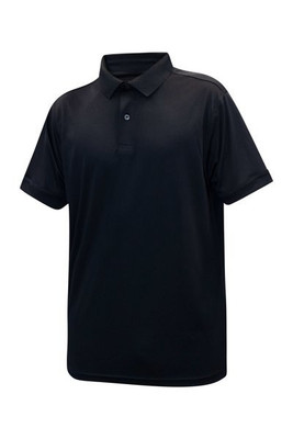 Blank Activewear Y367 - Youth Short Sleeve Polo With Knited Colar 100% Polyester Interlock, Dry Fit