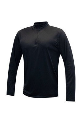Blank Activewear M602 - Men's Long Sleeve 1/4 Zip Top 100% Polyester Interlock, Dry Fit