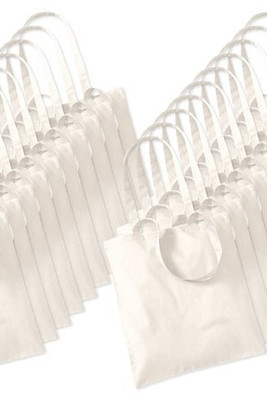 Pack of 200 Label Serie LS42L - Cotton Large Handles Basic Shopper