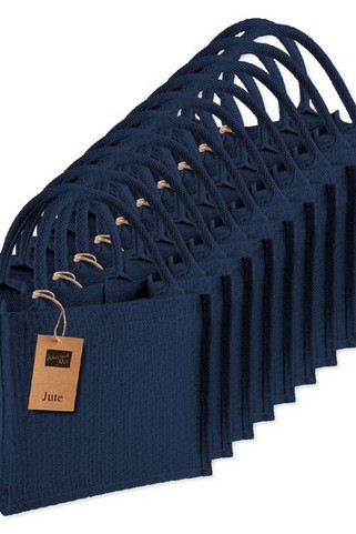 Pack de 125 Westford mill WM412 - Petit Sac en Toile de Jute - poignées en coton - dimensions 26x22x14cm