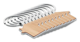 Balení 10 ks GiftRetail MO9949 - BURNIE Přívěsek z bambusu, dům