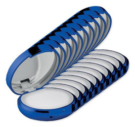 Pack of 100 GiftRetail MO9374 - DUO MIRROR Metallic Finish Lip Balm with Mirror Lid SPF10