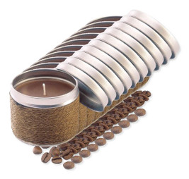 Pack of 100 GiftRetail IT2873 - DELICIOUS Aromatic Tin Candle in Decorative Box