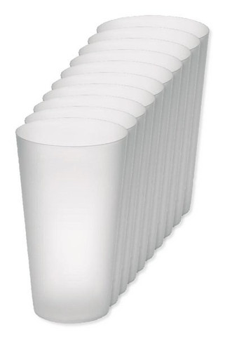 Pack of 10 GiftRetail MO9907 - FESTA LARGE - Eco-friendly and Reusable 500ml - Festival/Party Cup