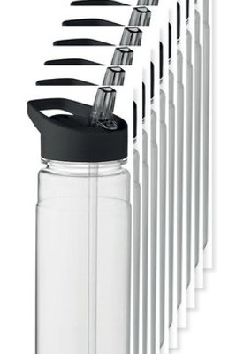 Пакет от 10 GiftRetail MO6467 - ALABAMA RPET Eco-Friendly 650ml RPET Bottle with Flip Lid and Straw
