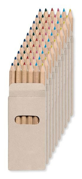 Pack de 10 GiftRetail KC2478 - ABIGAIL 6 Crayons de couleur