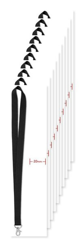 Pack mit 100 GiftRetail MO9058 - SIMPLE LANY Lanyard 20mm