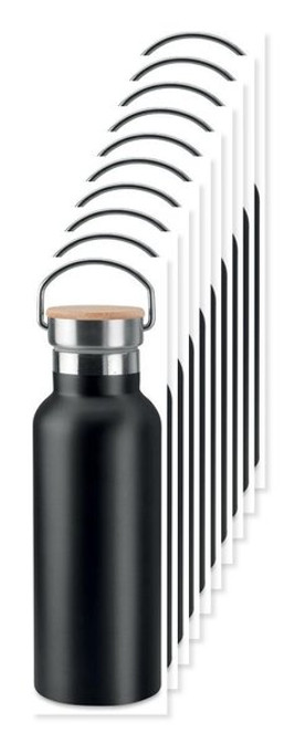 Пакет от 10 GiftRetail MO9431 - HELSINKI 500ml Bamboo Lid Insulated Flask