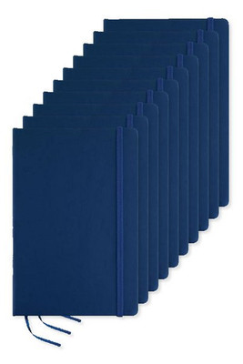 Pack of 10 GiftRetail AR1804 - ARCONOT A5 Hardcover Notebook with Elastic Strap