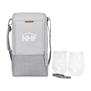 GiftRetail 101787 - Bolsa de transporte aislada Parkview rPET reciclado para vino para llevar