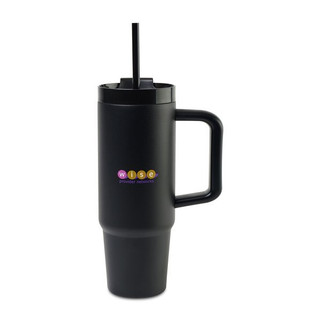 GiftRetail 101942 - Vaso térmico de viaje Adrian con pajita - 30 oz