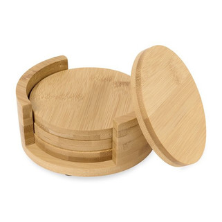 GiftRetail 102173 - Juego de posavasos de bambú
