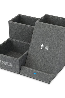 Gemline 102460 - Eden Recycled rPET Wireless Charging Desk Organizer