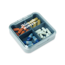 Gemline 102728 - Organizador de pastillas de suplementos de PP reciclado Easy Go