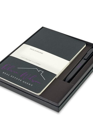 Moleskine 102941 - Large Cahier and GO Pen Gift Set