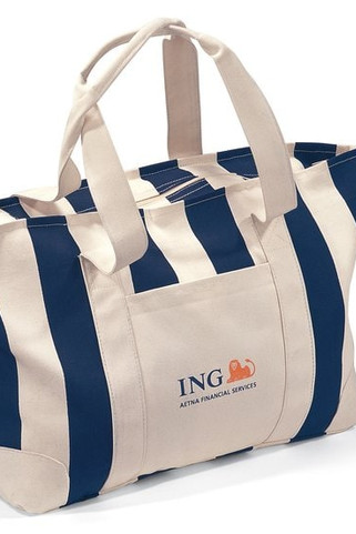 Gemline P1241 - Large Striped Canvas Tote