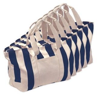 Pack de 50 GiftRetail P1241 - Bolso de Lona Rayado Grande