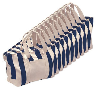 Pack de 100 GiftRetail P1241 - Bolso de Lona Rayado Grande