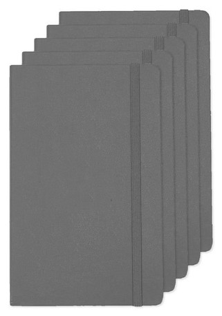Pack de 5 Moleskine P40060 - Cuaderno grande de tapa dura con rayas