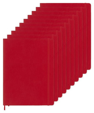Pack of 10 Moleskine P40700 - Soft Cover Ruled X-Large Notebook