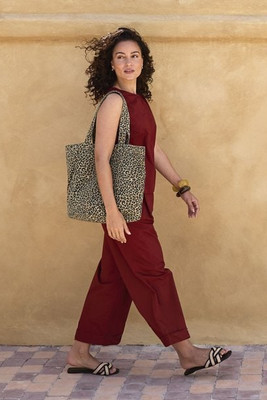 WESTFORD MILL WM335 - Leopard print shopping bag