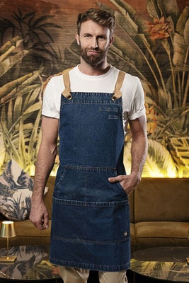 KARLOWSKY KYLS41 - Urban-style denim bib apron
