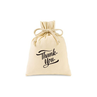 GiftRetail 100342 - Canvas Drawstring Gift Bag- Medium