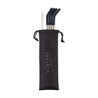 Aviana 100553 - ™ Poppy 4-Pack Stainless Straw Set