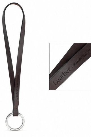 LanyardIn 75032S - Painettu näyte Lanyard LEATHER Short Slim (10 mm)