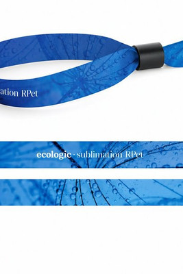 Lanyard'In 75054S - Gedrucktes Muster von Lanyard SUBLIMATION Slim II (15 mm) Armband aus recyceltem Polyester (100% rPET)