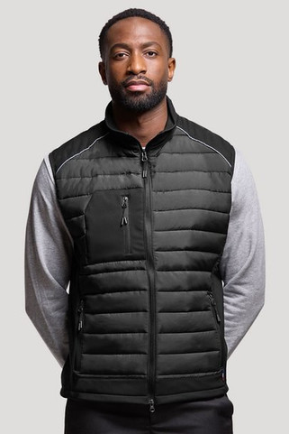 Mustaghata MORVAN - Mens hybrid bodywarmer Made in France.