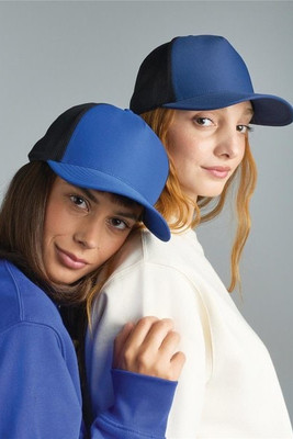 Atlantis ACDEMC - Atlantis Dempo 5 Panel Unstructured Mid Profile Mid Visor Textured Stretch Recycled Trucker Cap