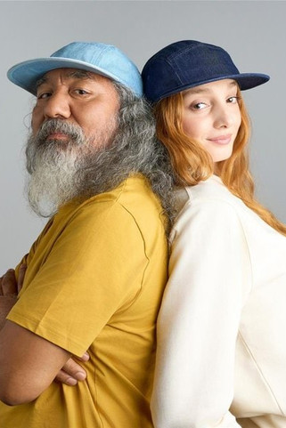 Atlantis ACRUBY - Atlantis Ruby 5 Panel Unstructured Low Profile Flat Visor Denim Recycled Camper Cap