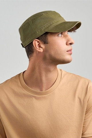 Atlantis ACUNIS - Atlantis Uniform S 2 Panel Unstructured Curved Visor Twill Organic Military Cap