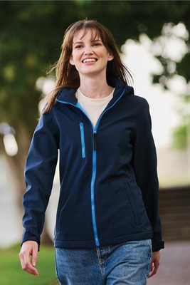 Regatta Professional RTRA702 - Regatta Venturer 300 3 Layer Hooded Softshell F/Z Ladies