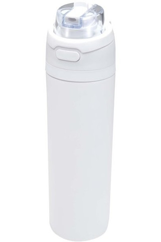 Theron 800 ml RCS recycled single wall stainless steel water bottle with dual function lid - EgotierPro 100951