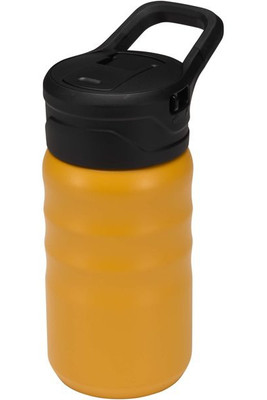 Knox 350 ml RCS recycled double wall stainless steel sport bottle with flip straw - EgotierPro 100952
