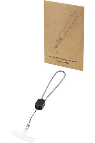 Arich RCS recycled wrist lanyard with built-in 20W Type-C charging cable - EgotierPro 124493