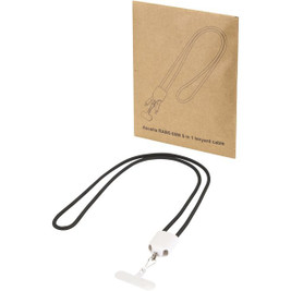 Ion 65W 5-in-1 recycled plastic lanyard charging cable - EgotierPro 124523