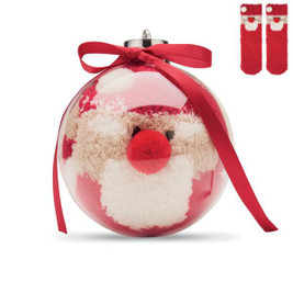 SNUG L Skarpetki Św Mikołaja w bombce - GiftRetail CX1586