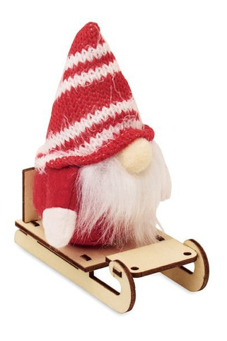 FROSTY SLEIGH Gnome on wooden sleigh - GiftRetail CX1588