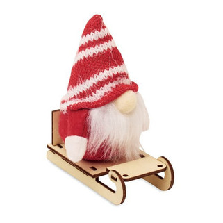 FROSTY SLEIGH Tonttu puisella reellä - GiftRetail CX1588