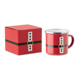 SANTAMEL Santa enamel vintage mug 300ml - GiftRetail CX1596
