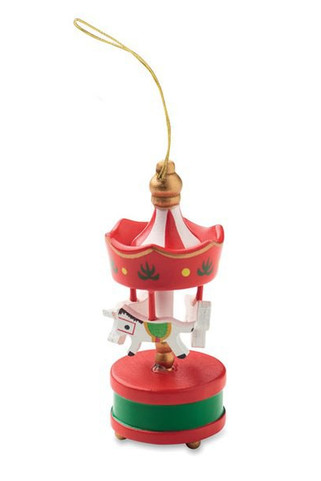 WHIRL Wooden carousel ornament - GiftRetail CX1604