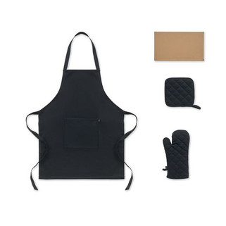 GALA SET Recycled cotton kitchen set - GiftRetail MO3171